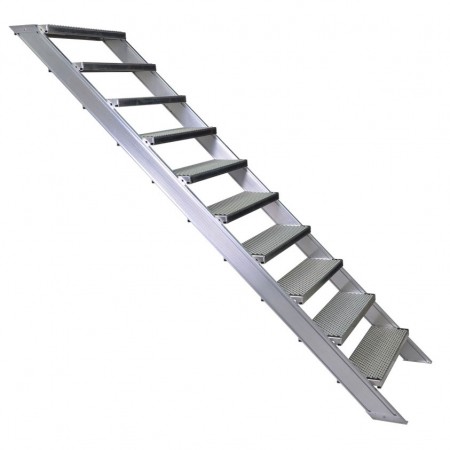 Treppe mit Stahl Gitterrost-Stufen