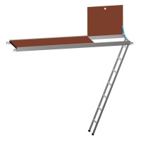 Plattformen 67,5 cm breit Leiter integriert Siebdruckplatte für Fassadengerüste